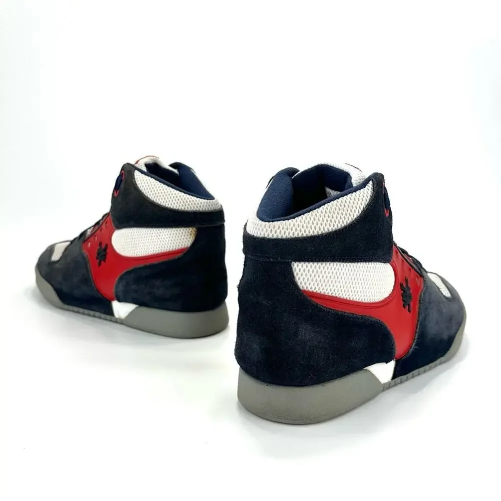 Zoo York The Capital Men High Top Sneaker Size 12 Red Blue White Suede & Leather